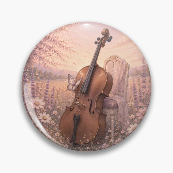 Item preview, Cello in a Wildflower Meadow – Romantic Music & Butterfly Design designed and sold by SVALANART.