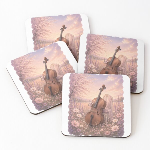 Item preview, Cello in a Wildflower Meadow – Romantic Music & Butterfly Design designed and sold by SVALANART.