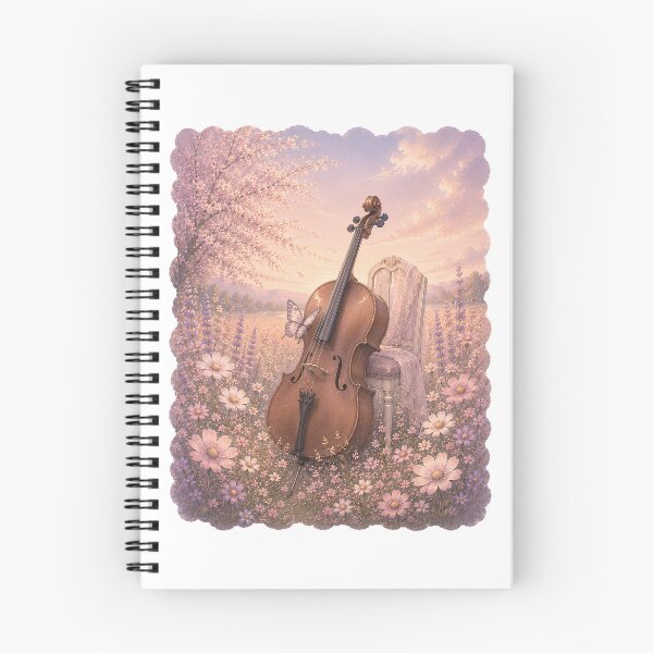 Item preview, Cello in a Wildflower Meadow – Romantic Music & Butterfly Design designed and sold by SVALANART.