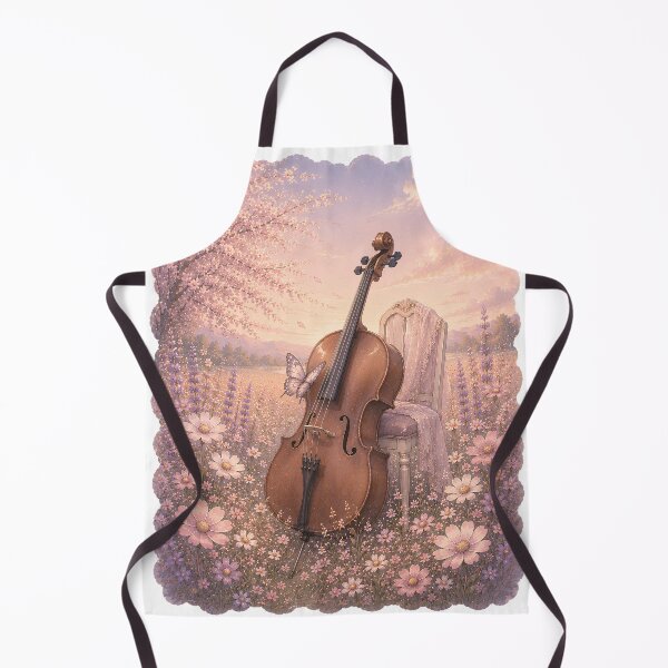 Item preview, Cello in a Wildflower Meadow – Romantic Music & Butterfly Design designed and sold by SVALANART.