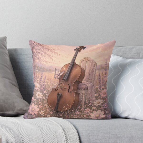 Item preview, Cello in a Wildflower Meadow – Romantic Music & Butterfly Design designed and sold by SVALANART.