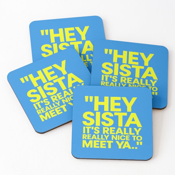 Item preview, Hey Sista It’s Really Really Nice To Meet Ya - Retro Yellow Greeting designed and sold by ModdiesColors.