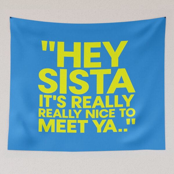 Item preview, Hey Sista It’s Really Really Nice To Meet Ya - Retro Yellow Greeting designed and sold by ModdiesColors.