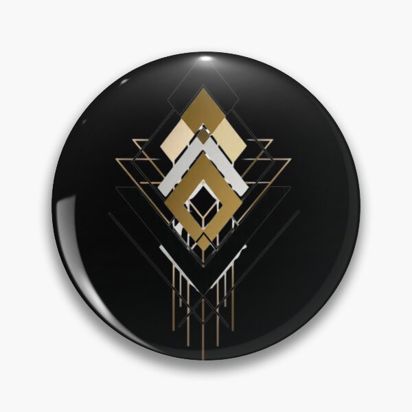 Item preview, Luxury Geometric Amulet – Abstract Gold & Silver Art designed and sold by GeoBeast.
