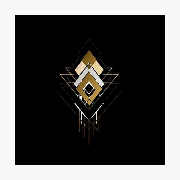 Item preview, Luxury Geometric Amulet – Abstract Gold & Silver Art designed and sold by GeoBeast.