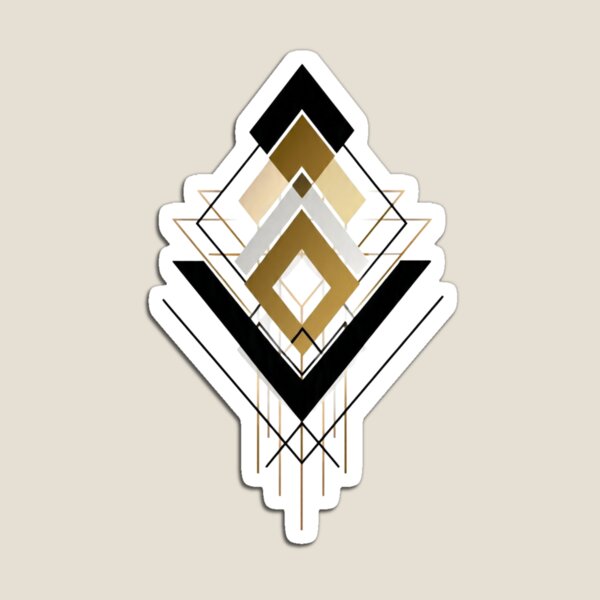 Item preview, Luxury Geometric Amulet – Abstract Gold & Silver Art designed and sold by GeoBeast.