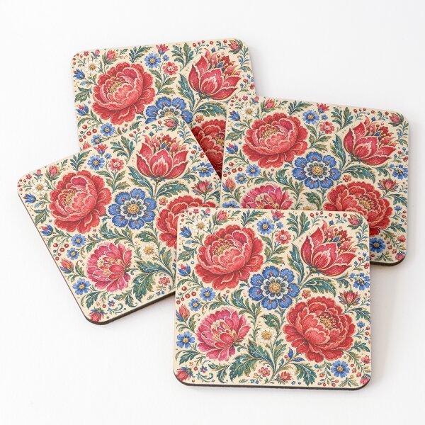 Item preview, Kraków Festive Folk Flowers – Polish Folk Floral Art designed and sold by MarekoraStudio.