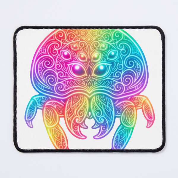 Item preview, Rainbow Mandala Crab Neon Glow designed and sold by JavNay.