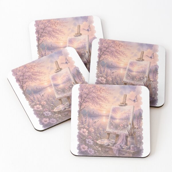 Item preview, Painting in a Wildflower Meadow – Romantic Artist & Easel Design designed and sold by SVALANART.