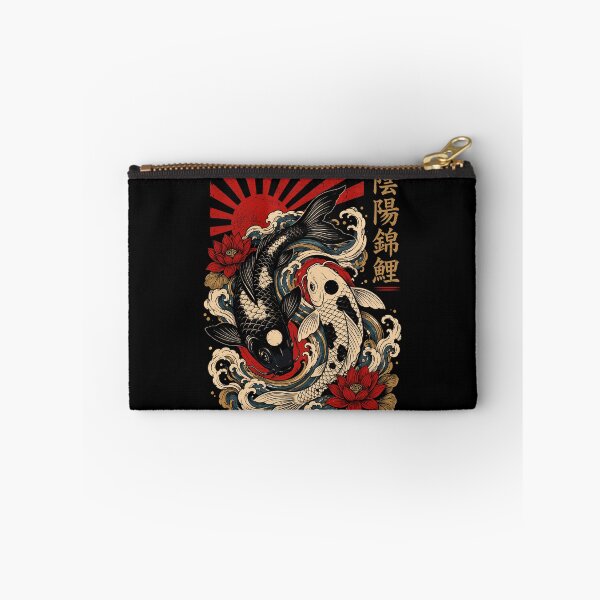 Item preview, Japanese Koi Fish Yin Yang Style Lotus Flower Japanese Art designed and sold by gordonbwyashop.