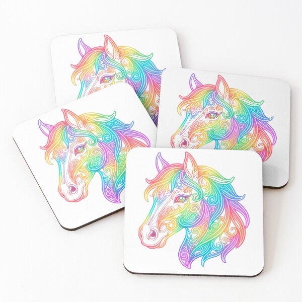 Item preview, Majestic Rainbow Horse Mandala Neon designed and sold by JavNay.
