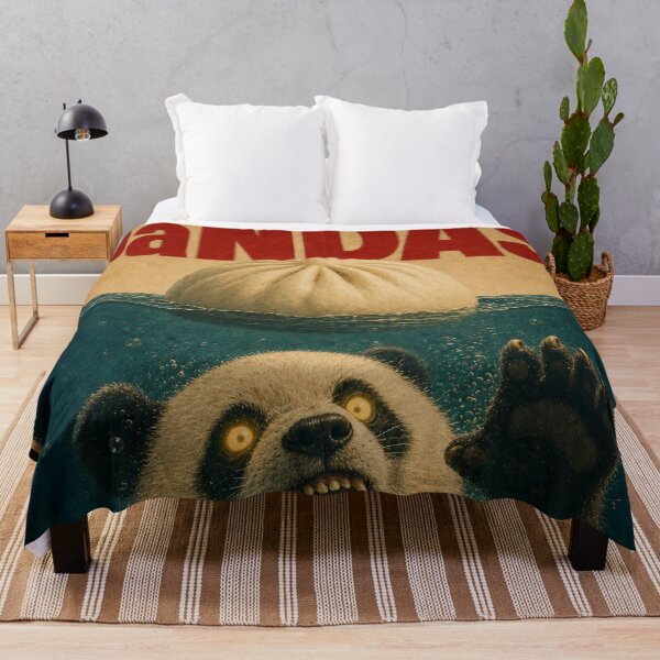 Item preview, PANDAS - Funny Panda Shark Parody Poster - Bao Bun Horror Art designed and sold by BRTHRCNK01.