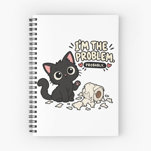 Item preview, I’m the Problem Probably Funny Cat Toilet Paper designed and sold by MewMade.
