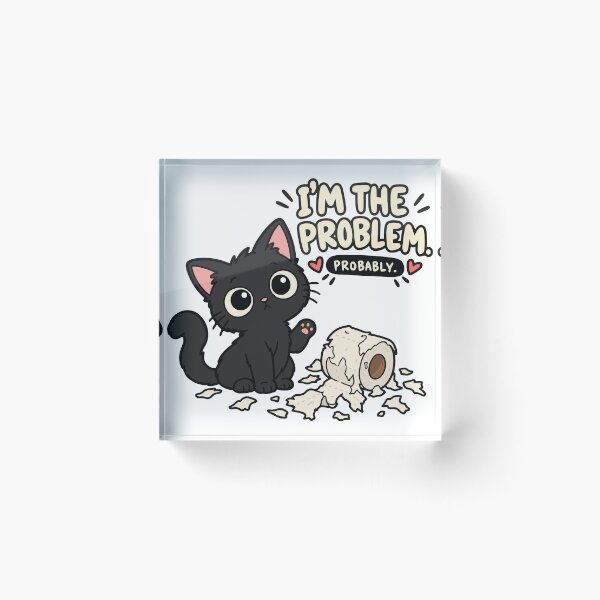 Item preview, I’m the Problem Probably Funny Cat Toilet Paper designed and sold by MewMade.