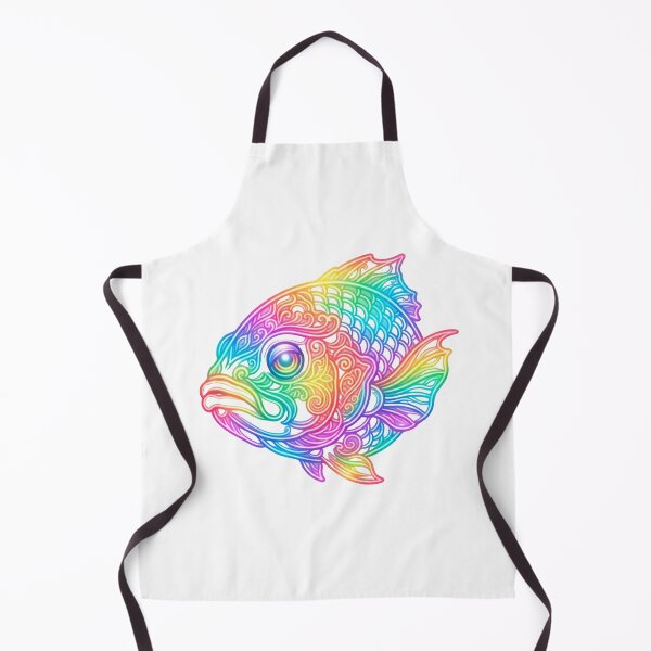 Item preview, Vibrant Rainbow Fish Mandala Neon Aquatic Art designed and sold by JavNay.
