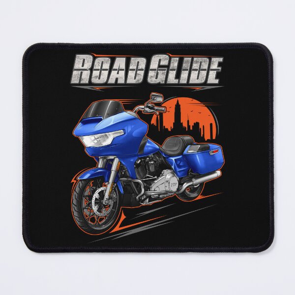 Item preview, Motorcycle Road Glide FLTRX 2026 Aurora Blue Denim + Chrome for Motorcycle Riders designed and sold by MotoApparelHub.