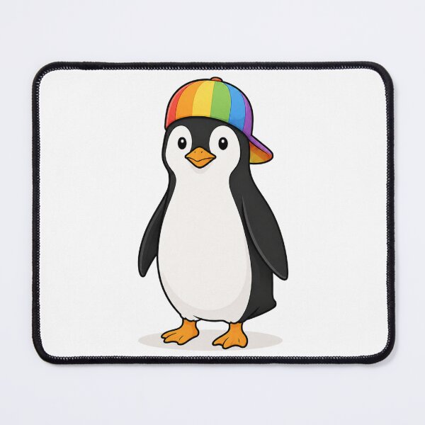 Item preview, Pepe the Penguin – Cute Penguin with Rainbow Cap designed and sold by LittleGinnyArt.