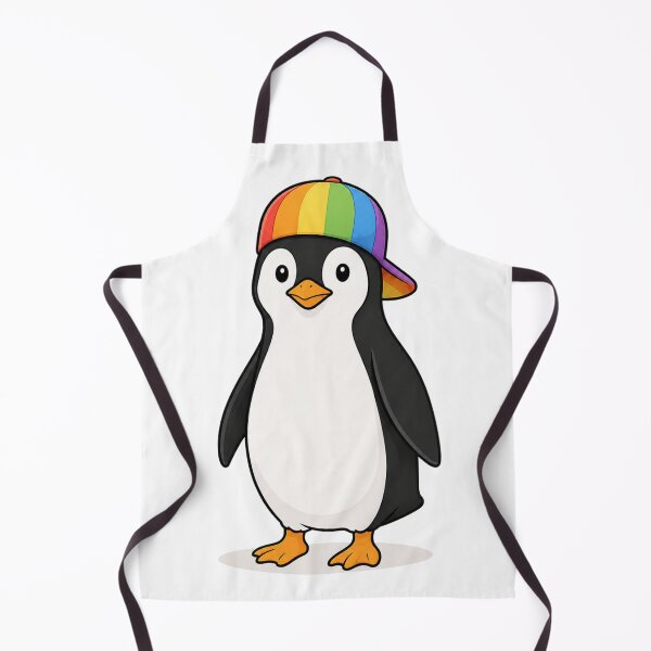 Item preview, Pepe the Penguin – Cute Penguin with Rainbow Cap designed and sold by LittleGinnyArt.