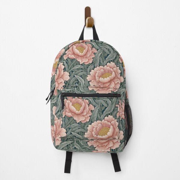 Item preview, Vintage Art Nouveau Floral Pattern with Pink Peonies and Foliage designed and sold by Mike Kiev art.