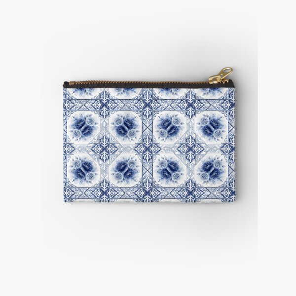 Item preview, Blue Rose Peony Ornamental Tile Pattern designed and sold by HappyOops.