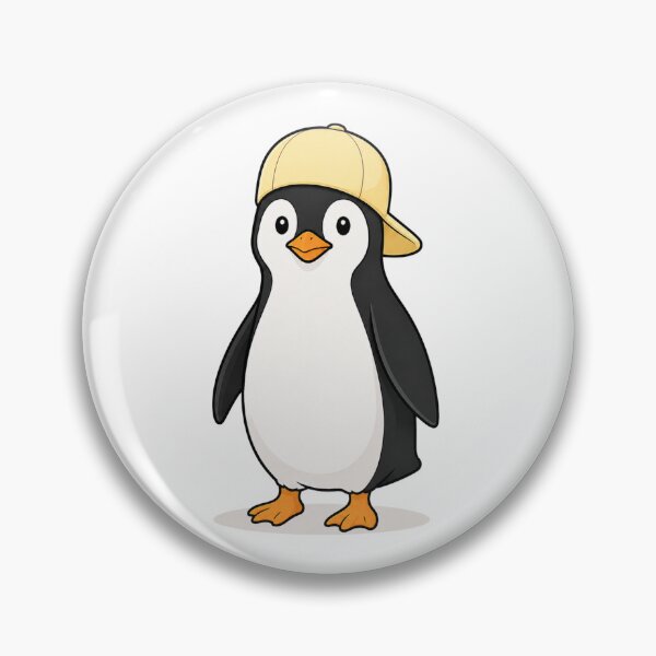 Item preview, Pepe the Penguin – Cute Penguin with Pastel Yellow Cap designed and sold by LittleGinnyArt.