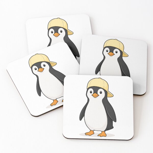 Item preview, Pepe the Penguin – Cute Penguin with Pastel Yellow Cap designed and sold by LittleGinnyArt.
