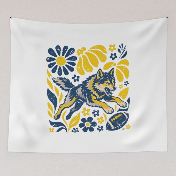 Item preview, Retro Wolf Football Team Spirit Design designed and sold by yirwin095.