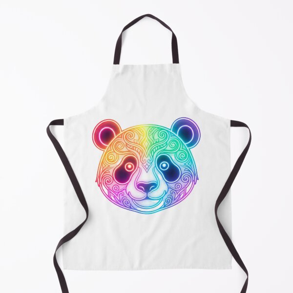 Item preview, Cute Rainbow Panda Face Mandala Neon designed and sold by JavNay.
