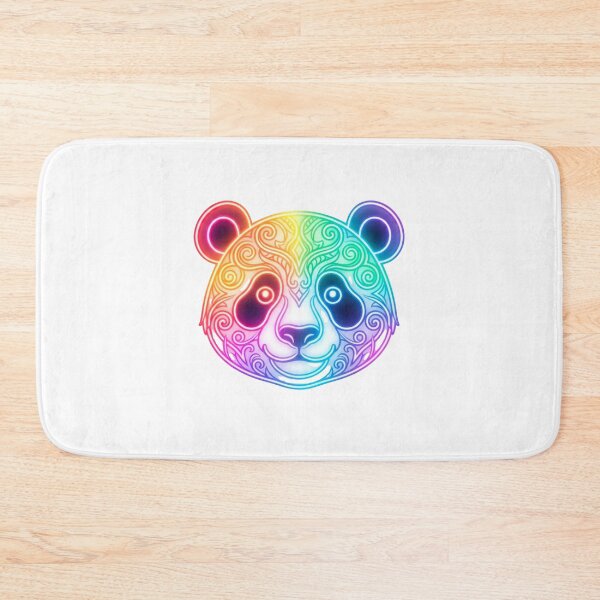 Item preview, Cute Rainbow Panda Face Mandala Neon designed and sold by JavNay.