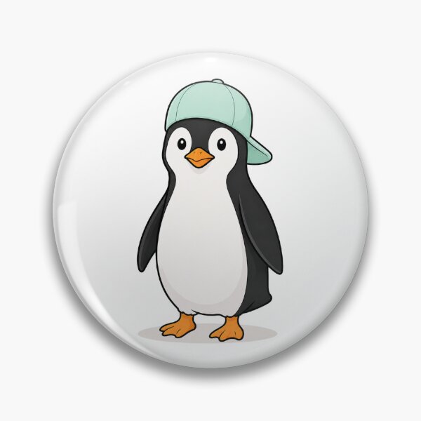 Item preview, Pepe the Penguin – Cute Penguin with Mint Green Cap designed and sold by LittleGinnyArt.