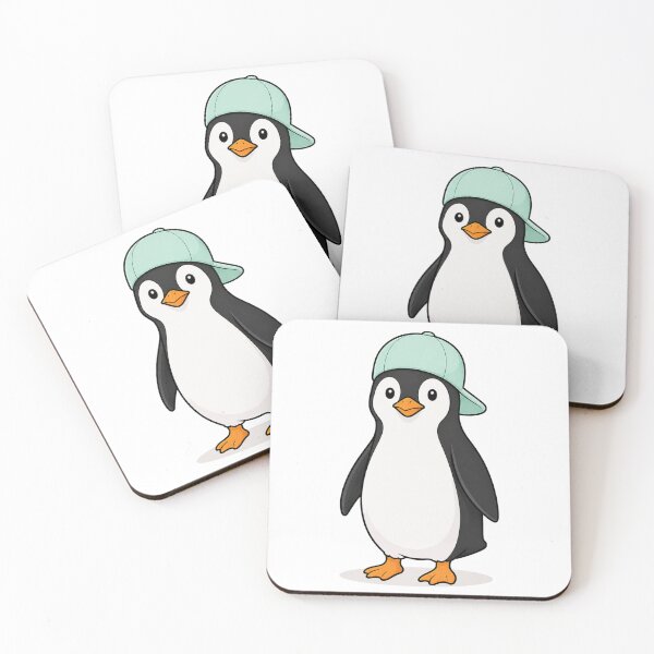 Item preview, Pepe the Penguin – Cute Penguin with Mint Green Cap designed and sold by LittleGinnyArt.