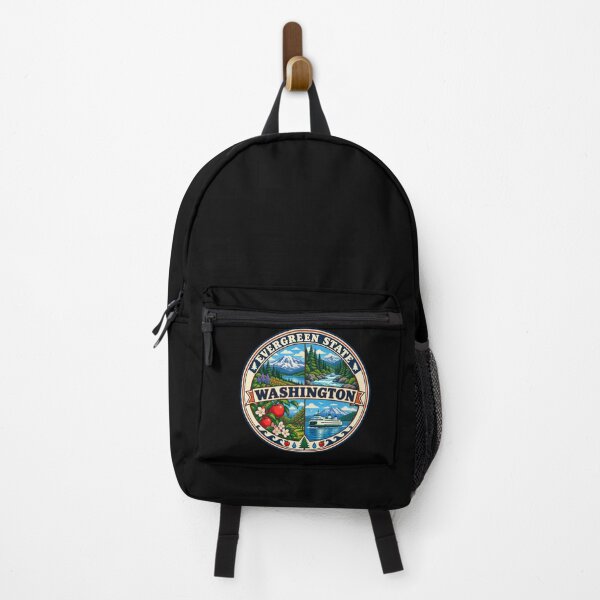 Item preview, Washington State Pacific Northwest Evergreen Scenic Badge designed and sold by DreamLayerStudio.