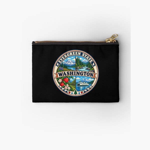 Item preview, Washington State Pacific Northwest Evergreen Scenic Badge designed and sold by DreamLayerStudio.