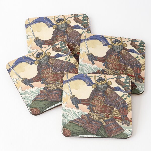 Item preview, The Dragon Crest - Armored Samurai Warrior Ukiyo-e Art designed and sold by whiteblackcat.