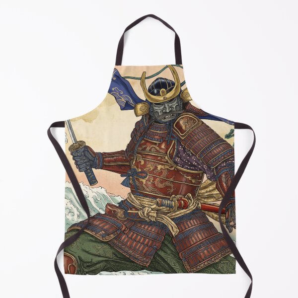 Item preview, The Dragon Crest - Armored Samurai Warrior Ukiyo-e Art designed and sold by whiteblackcat.