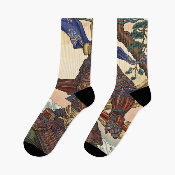 Item preview, The Dragon Crest - Armored Samurai Warrior Ukiyo-e Art designed and sold by whiteblackcat.