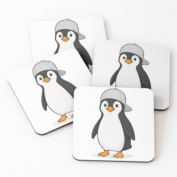 Item preview, Pepe the Penguin – Cute Penguin with Light Gray Cap designed and sold by LittleGinnyArt.