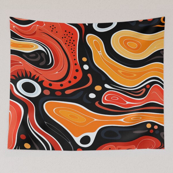 Item preview, Australian Aboriginal Style Fluid Dot Art Organic Pattern designed and sold by GrinGalore.