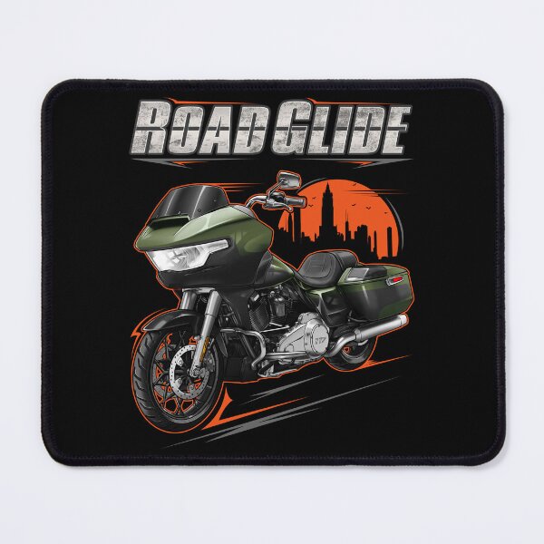 Item preview, Motorcycle Road Glide FLTRX 2026 Olive Steel Metallic + Vivid Black + Chrome for Motorcycle Riders designed and sold by MotoApparelHub.