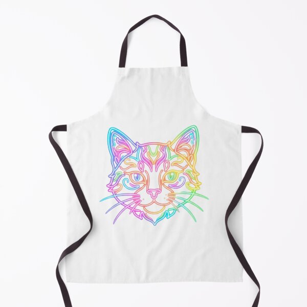 Item preview, Neon Rainbow Cat Face Cute Mandala designed and sold by JavNay.