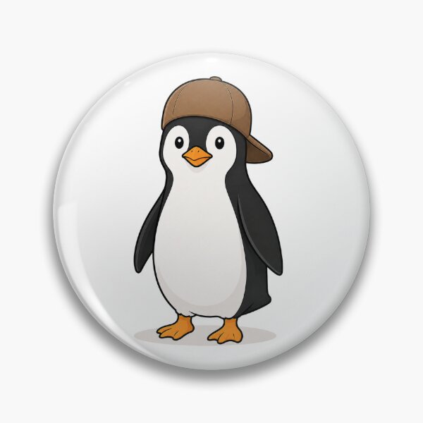 Item preview, Pepe the Penguin – Cute Penguin with Brown Cap designed and sold by LittleGinnyArt.