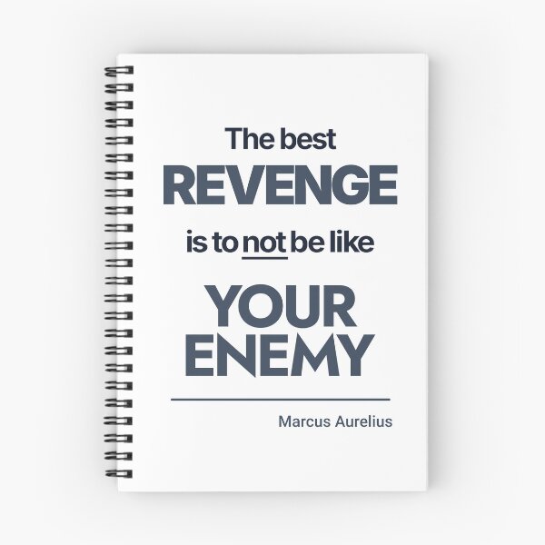 Item preview, The Best Revenge Is to Not Be Like Your Enemy - Marcus Aurelius - Minimalist Style Stoic Quote - Dark Version designed and sold by Stoic Core.