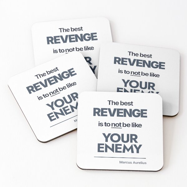 Item preview, The Best Revenge Is to Not Be Like Your Enemy - Marcus Aurelius - Minimalist Style Stoic Quote - Dark Version designed and sold by Stoic Core.