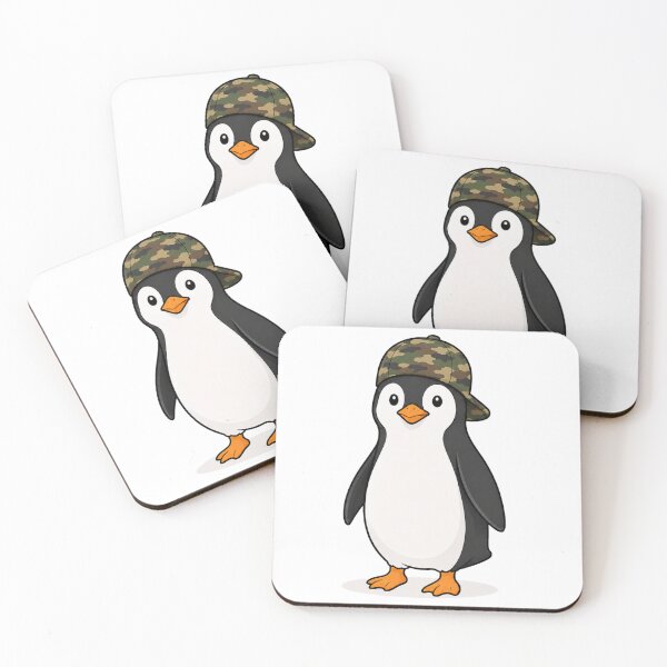 Item preview, Pepe the Penguin – Cute Penguin with Camo Cap designed and sold by LittleGinnyArt.