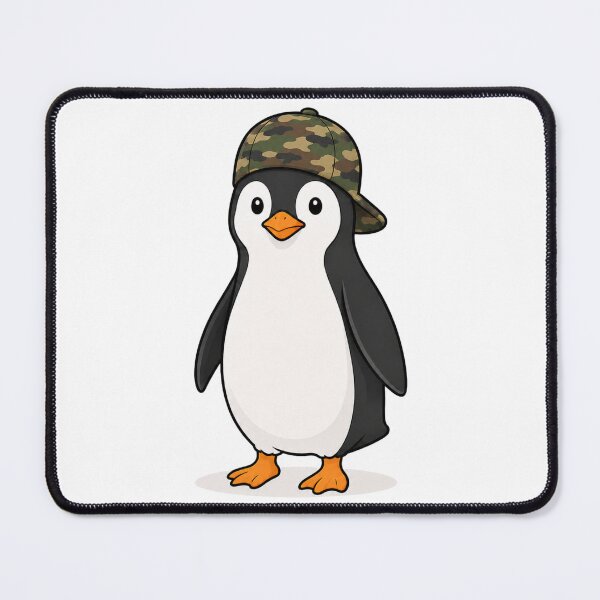 Item preview, Pepe the Penguin – Cute Penguin with Camo Cap designed and sold by LittleGinnyArt.
