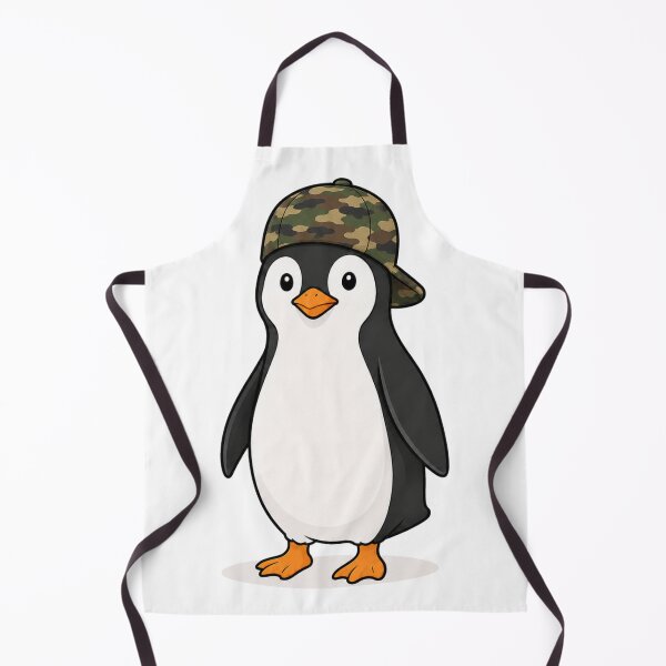 Item preview, Pepe the Penguin – Cute Penguin with Camo Cap designed and sold by LittleGinnyArt.