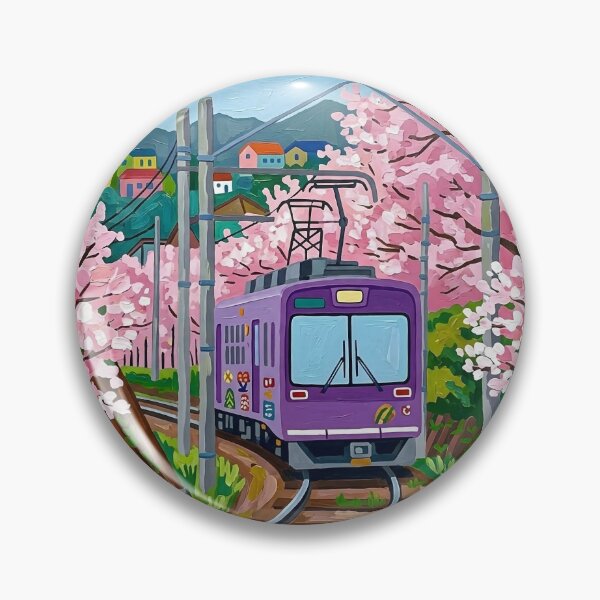 Item preview, Cherry Blossom Landscape Acrylic Print | Japan Travel Poster | Japanese designed and sold by POSTERIOCREW.