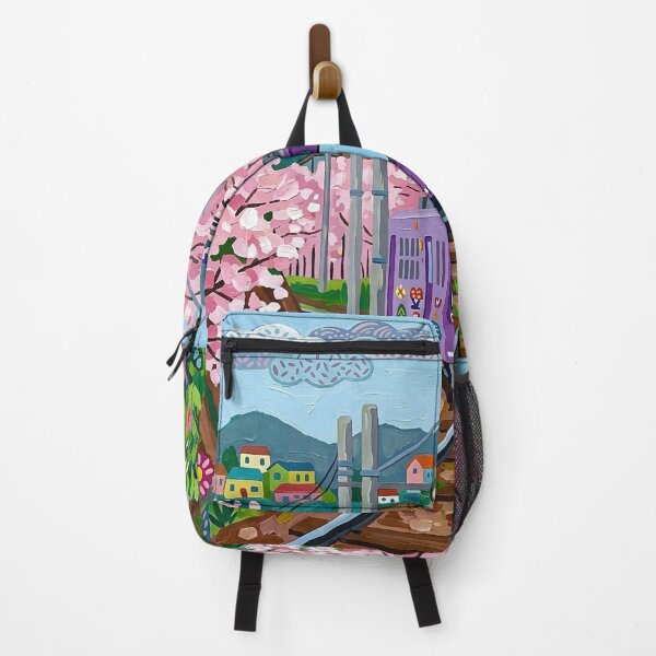 Item preview, Cherry Blossom Landscape Acrylic Print | Japan Travel Poster | Japanese designed and sold by POSTERIOCREW.