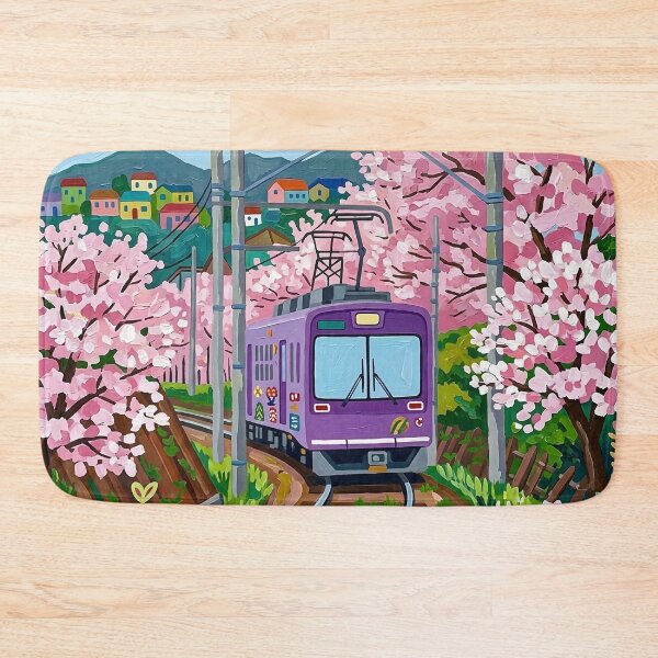 Item preview, Cherry Blossom Landscape Acrylic Print | Japan Travel Poster | Japanese designed and sold by POSTERIOCREW.