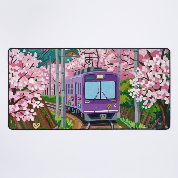 Item preview, Cherry Blossom Landscape Acrylic Print | Japan Travel Poster | Japanese designed and sold by POSTERIOCREW.
